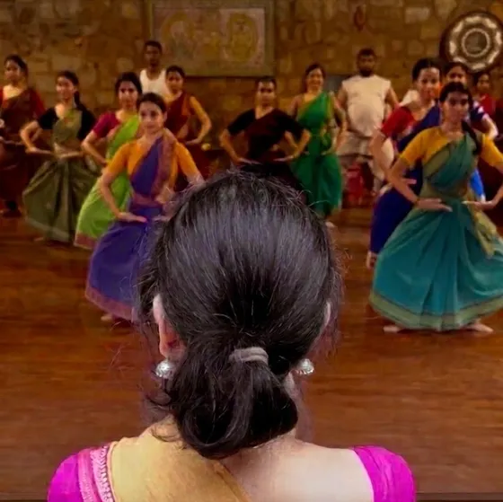 Nrityagram Summer Workshop: Guru Surupa Sen conducting a class